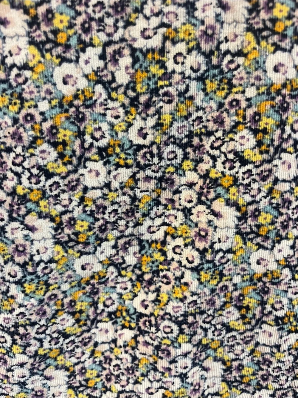 GAP Navy Floral Long-Sleeve Girls' Dress with Yellow & White Accents